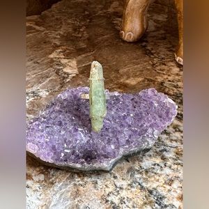 Hand Crafted Green and Purple Ring